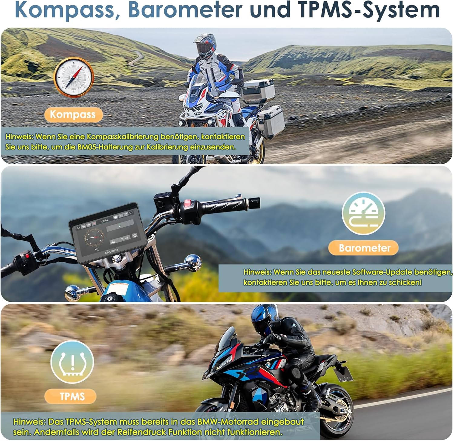Carpuride W702BS Pro Motorrad Carplay BMW Motorrad – Bild 5