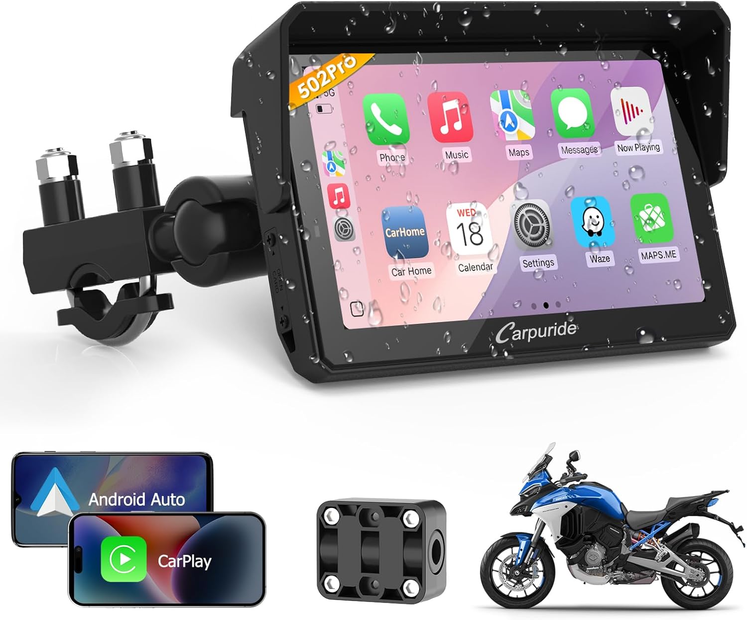 Carpuride W502 Pro Motorrad Carplay