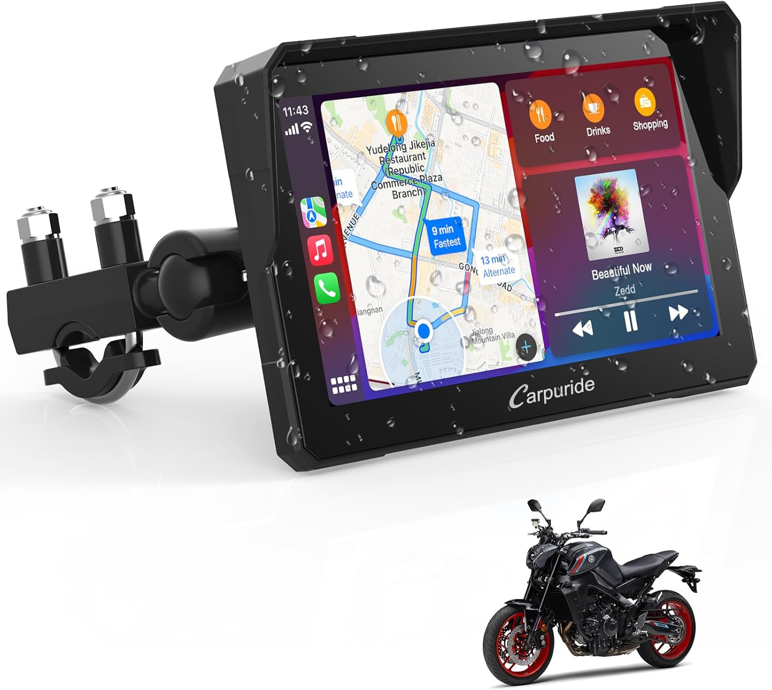 Carpuride W702 Motorrad Carplay