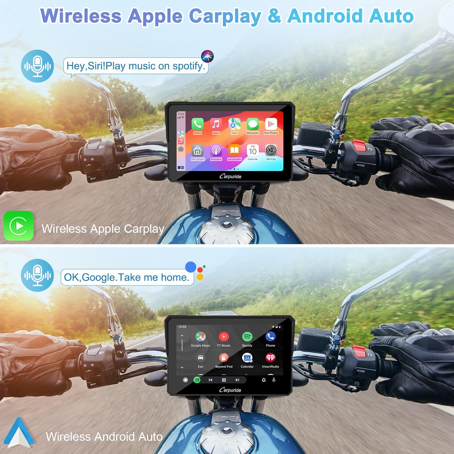 Carpuride W702 Motorrad Carplay – Bild 8