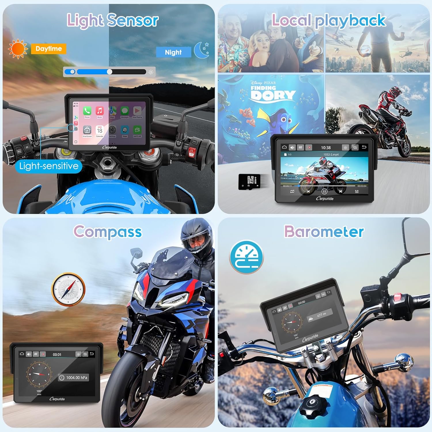 Carpuride W502 Pro Motorrad Carplay – Bild 5