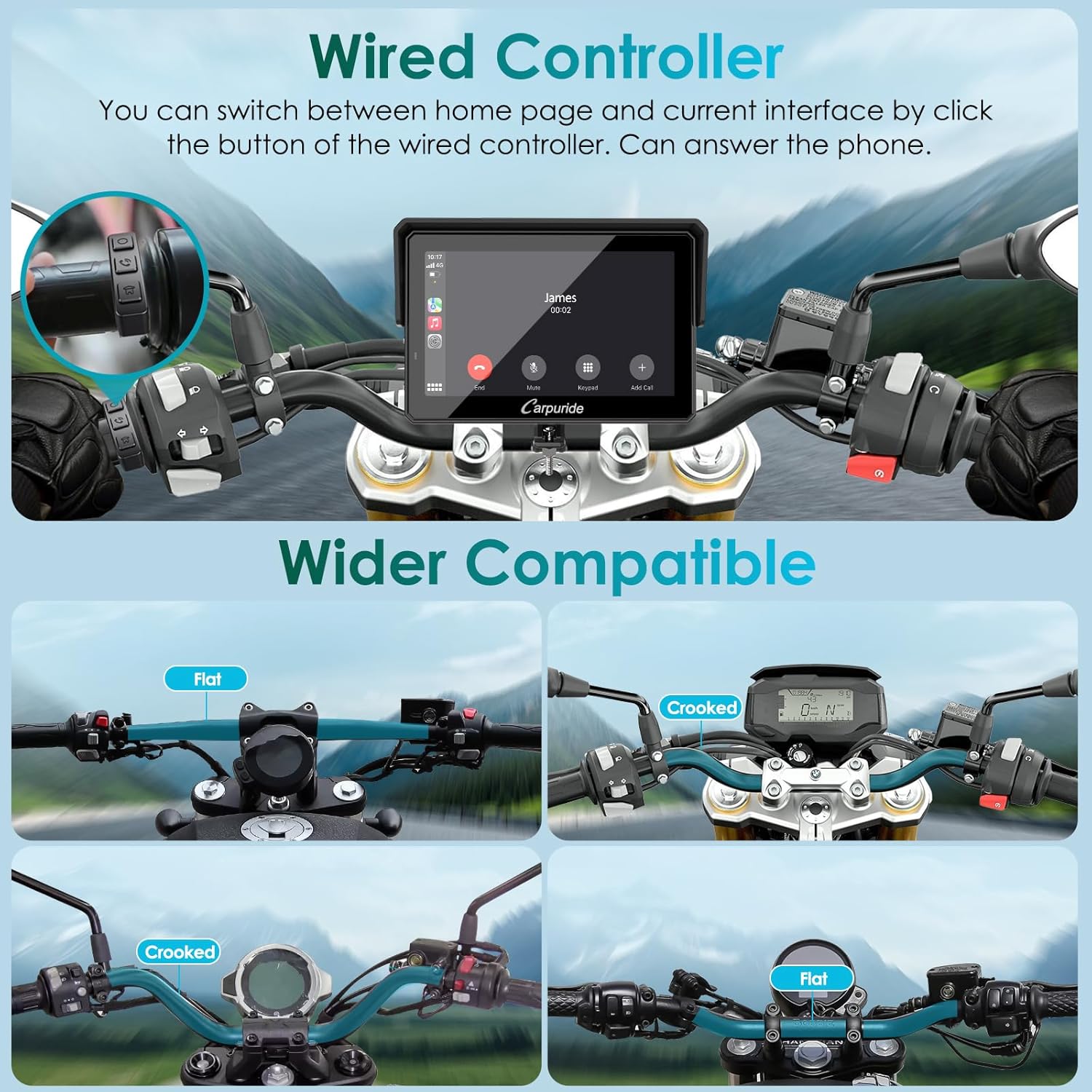 Carpuride W502S PRO Motorrad Carplay – Bild 6