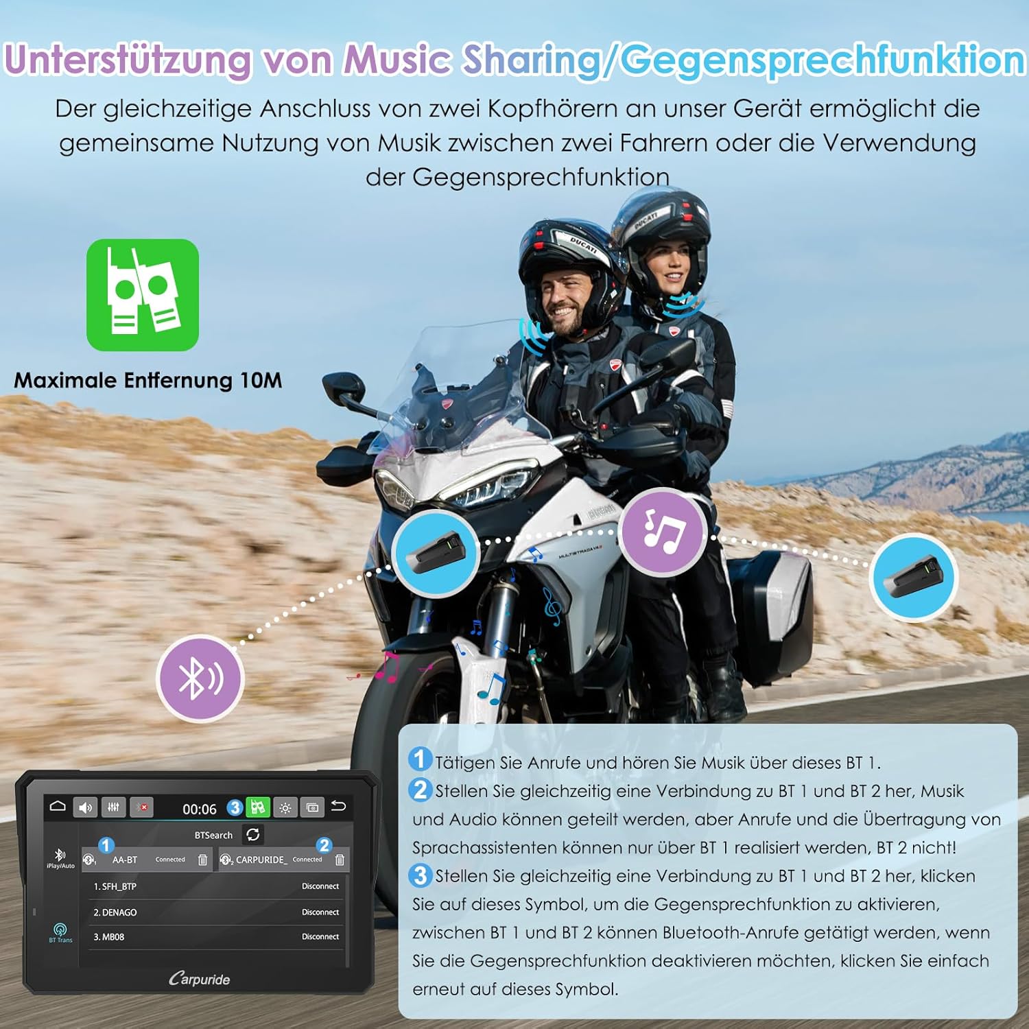 Carpuride W702S Pro Motorrad Carplay – Bild 5