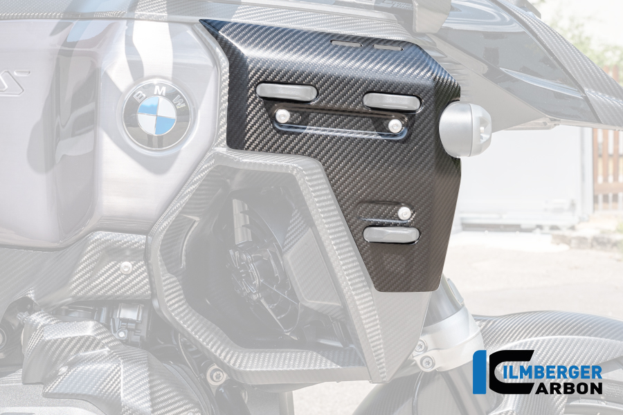 Wasserkühlerabdeckung rechts mit Löchern für den Kofferhalter Carbon matt R 1300 GS Adventure BMW R 1300 GS Adventure (ab 2024) Carbon