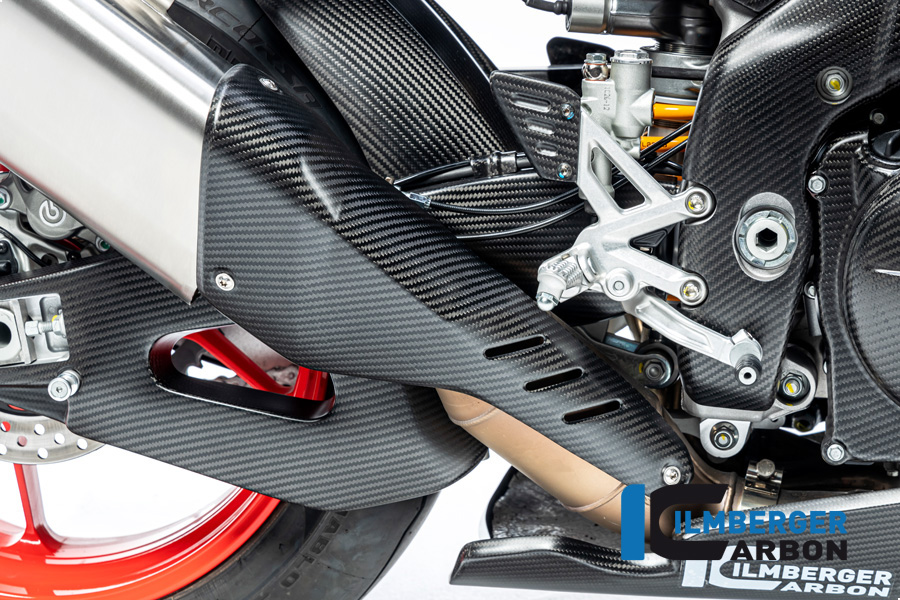 Auspuffhitzeschutz vorne am Schalldämpfer matt Tuono/RSV4 ab 2021 APRILIA Tuono V4 2021 - 2024 – Bild 3