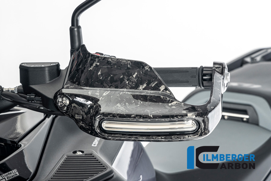 Handprotektor groß mit Blinkeraufnahme links BDC glänzend BMW R 1300 GS ab 2023 BMW R 1300 GS (ab 2023) Black Diamond Carbon