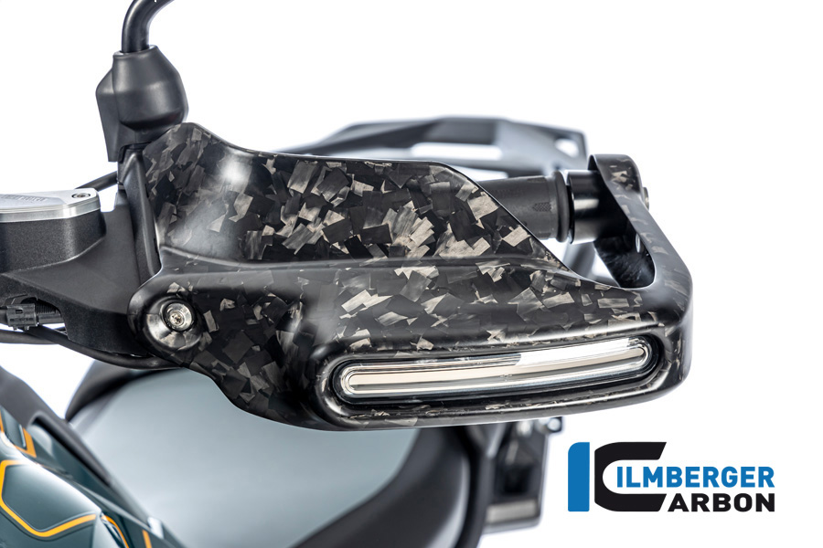 Handprotektor groß mit Blinkeraufnahme links BDC matt BMW R 1300 GS ab 2023 BMW R 1300 GS (ab 2023) Black Diamond Carbon