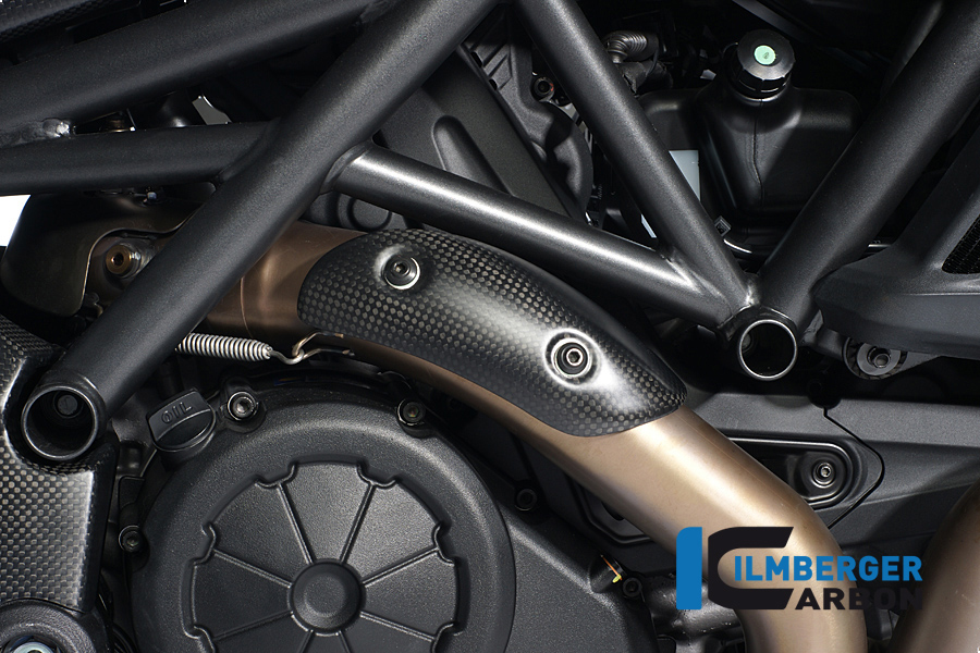 Auspuffhitzeschutz am Krümmer Carbon DUCATI Diavel (2011-2013) – Bild 3
