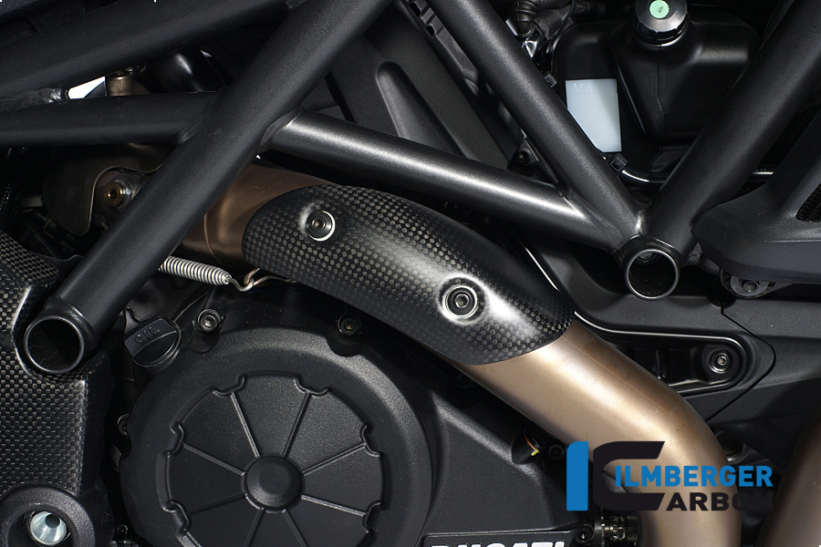 Auspuffhitzeschutz am Krümmer Carbon DUCATI Diavel (2011-2013) – Bild 4