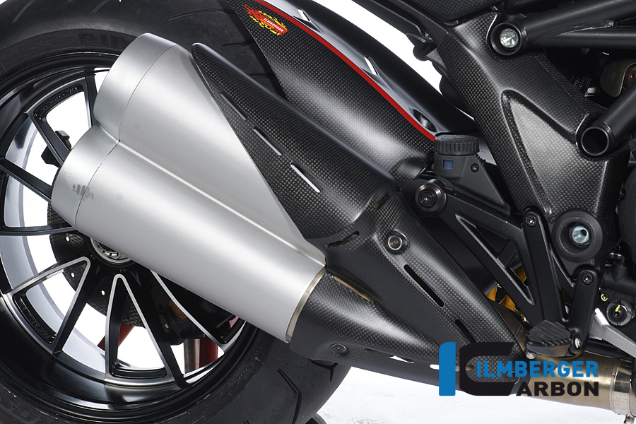 Auspuffhitzeschutz am Schalldämpfer Carbon DUCATI Diavel (2011-2013) – Bild 4