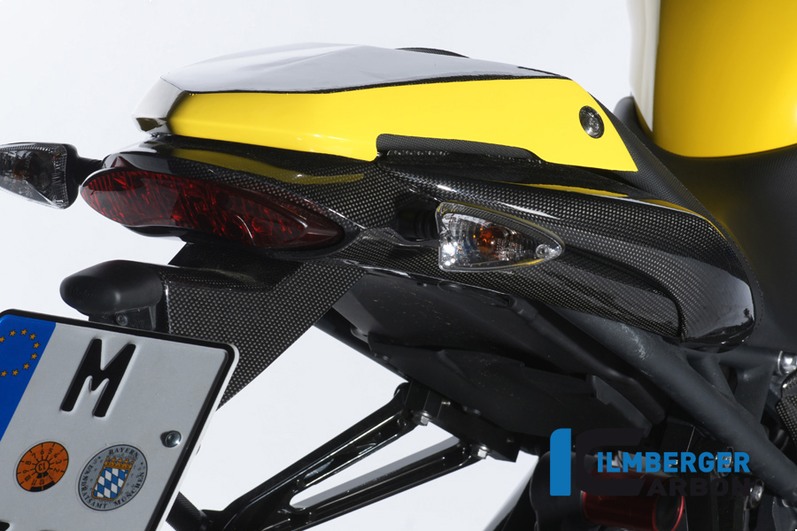 Nummerntafelhalter (incl Rücklichtverkleidung mit Blinkeraufnahme) Carbon Triumph Speed Triple 1050 Einzelstücke Einzelstücke Triumph – Bild 2