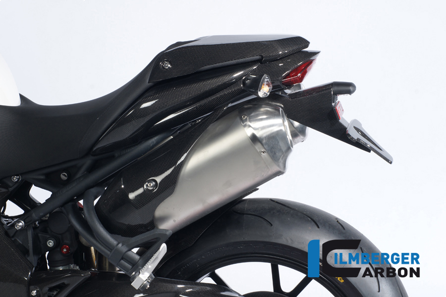 Auspuffhitzeschutz Endtopf links Carbon für Triumph Speed Triple 1050 Einzelstücke Einzelstücke Triumph – Bild 3