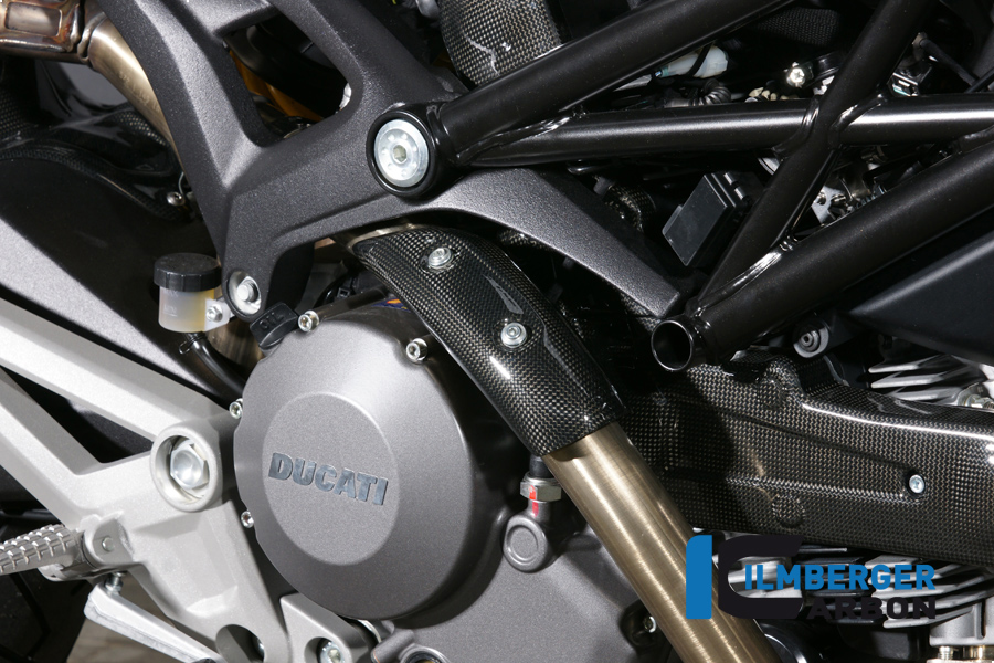 Auspuffhitzeschutz am Krümmer verlängerte Version Carbon DUCATI Monster 1100 (2008-2014) – Bild 4