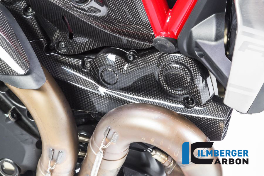Zahnriemenabdeckung horizontal glänzende Oberfläche Carbon DUCATI Monster 1200 S (2017 2021)