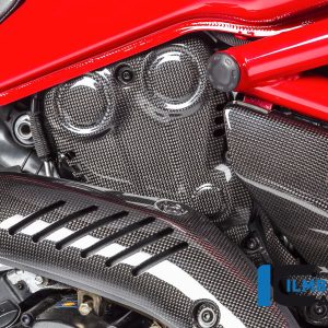 Zahnriemenabdeckung vertikal glänzende Oberfläche Carbon DUCATI Monster 1200 (2017  2021)