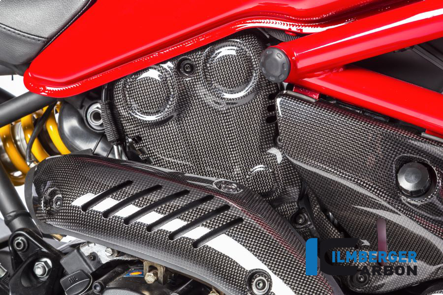 Zahnriemenabdeckung vertikal glänzende Oberfläche Carbon DUCATI Monster 1200 (2017 2021)