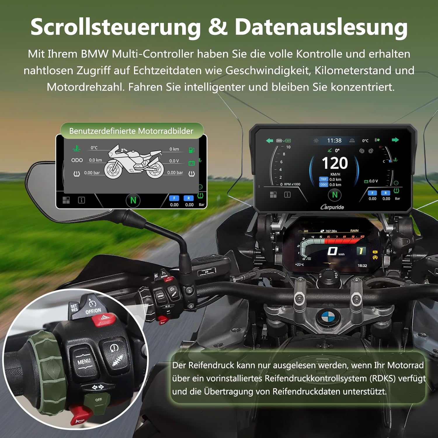 Carpuride W602BS Pro Motorrad Carplay BMW Motorrad – Bild 8