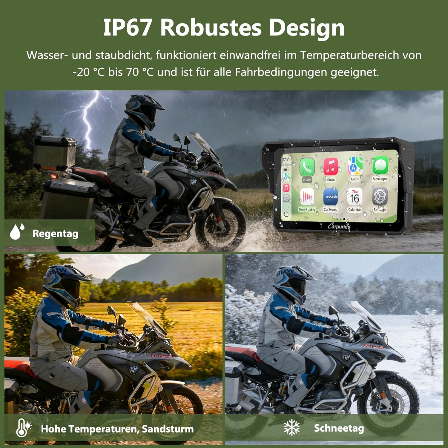 Carpuride W602BS Pro Motorrad Carplay BMW Motorrad – Bild 9